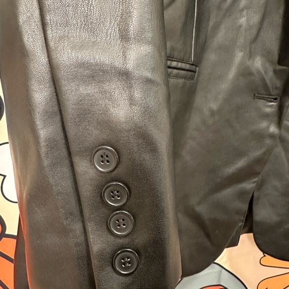 Rebecca Minkoff faux leather blazer jacket - Picture 6 of 10